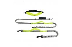 China Reflective Telescopic Dog Traction Rope Running Pull One / Two Double Head Traction supplier