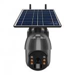 Black Weatherproof Solar SIM Card Camera Outdoor Wireless WiFi 4G Solar PTZ Camera for sale
