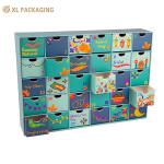 24pcs Drawer Gifts Boxes Paper Cosmetic Christmas Advent Calendar Packaging Box With Hot Stamping Inner Outer for sale