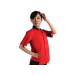 Standing Collar Industrial Work Uniforms Two Triangle Pockets Blended Twill