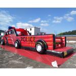 Digital Printing Police Car Inflatable Obstacle Course For Advertisement for sale