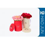 Custom Cardboard Flower Box Round Tube Flower Gift Flower Box With Handle for sale