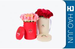 China Custom Cardboard Flower Box Round Tube Flower Gift Flower Box With Handle supplier