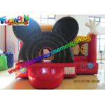 Mickey Mouse Inflatable Bounce Houses , Small Jumping Castle With Repair Kit for sale