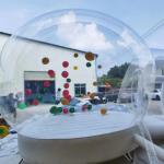 Outdoor Transparent bubble house with balloons Wedding Party  bouncy bubble house for sale