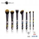 7pcs Travel Makeup Brush Set Foundation Power Blushes Eyelashes Lipstick Cosmetic Brush for sale