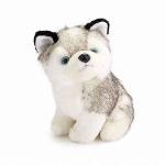 Adorable 18cm Lounging sitting Siberian Husky Stuffed Animal for sale