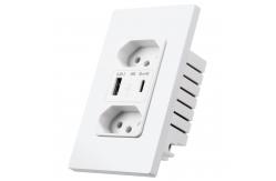 China Convenient Brazil USB Wall Socket With 2 USB 5V 2.4A Output supplier