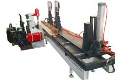 China 7.5KW 400mm Twin Blade Circular Sawmill Sliding Table Saw Machine Diesel Powered supplier