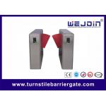 Half Height Safety Access Control Speed Gate Turnstile , Flap Barrier Gate for sale