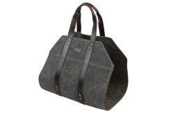 China Light Weight Firewood Tote Canvas Log Carrier Waxed Canvas Material Made supplier