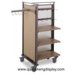 Metal Rack with the wheels and hooks for the clothing for sale