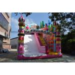 Simple Classic Commercial Inflatable Water Slides / Colourful Inflatable Dry Slide for sale