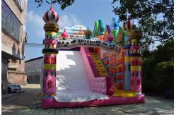 China Simple Classic Commercial Inflatable Water Slides / Colourful Inflatable Dry Slide supplier