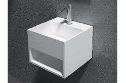 China Artificial Stone Wall Hung Wash Hand Basin For Bathroom Vanity Top supplier