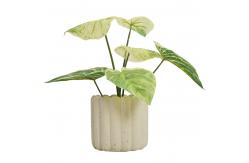 China Green Artificial Potted Floor Plants For Garden Philodendron Birkin supplier