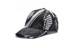 China 100% Polyester Black Baseball Cap Custom Full Sublimation Printing Baseball Hats supplier