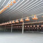 120L Pan Feeding System For Broiler Chicken Pan Feeder Yellow Red