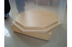 China 72 Greating Cards Metal Book Display Stand With Plastic Pocket And MDF Base supplier