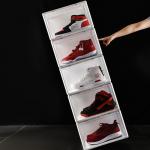 Magnetic 39X29cm Plastic Shoe Box Organizer Plastic Container For Sneakers for sale
