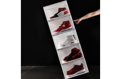 China Magnetic 39X29cm Plastic Shoe Box Organizer Plastic Container For Sneakers supplier