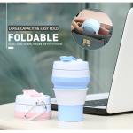 OEM Eco Friendly Collapsible Travel Coffee Mug Silicone Foldable With Lid for sale