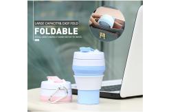 China OEM Eco Friendly Collapsible Travel Coffee Mug Silicone Foldable With Lid supplier