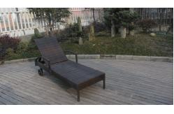 China Adjustable Rattan Sun Lounger , Patio / Garden / Beach Lounger supplier