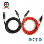 TUV Certified 6mm2 PV Cable Connector UV Resistance Solar Panel Extension Cable for sale