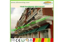 China Aluminium Retractable Window Awnings Polyester Acrylic Drop Arm Awnings supplier