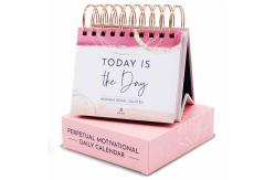 China Monthly Desk Advent Table Calendar Printing Threaded Circle Couple Calendar supplier