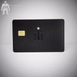 Laser Cut Gold Silver Metal Membership Card with Ic Contact Chip Diamond Inlay for sale