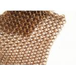 Copper Wire 1.2mm Diameter Chainmail Metal Ring Mesh For Space Divider