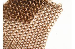 China Copper Wire 1.2mm Diameter Chainmail Metal Ring Mesh For Space Divider supplier