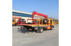 China 5 Tons Road Rescue Trailer With 5tons Crane   Wrecker With Crane supplier