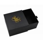Matt Laminated Gold Foil Stamping Rigid Cardboard Paper Drawer Box For Jewelries for sale