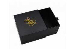 China Matt Laminated Gold Foil Stamping Rigid Cardboard Paper Drawer Box For Jewelries supplier