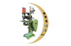 China Electronic Adjustable Double Head Eyelet Punching Machine For Paper Bag Manufacturing supplier