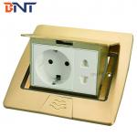 EU power copper alloy material pop up floor socket for sale