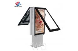China Fashionable 2 Sides LCD Display Floor Stand Kiosk White For Publicity supplier
