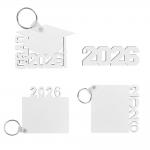 2026 Graduation MDF Keychain Sublimation Blanks Custom Senior Keyring Student Graduation Season Gifts for sale