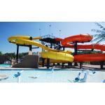 Water Game Park Play Equipment Single Fiberglass Outdoor Pool Big Spiral Slide Set For Children for sale