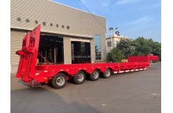 China CIMC 60-100 Tons Customized Wide Load Low Bed Semi-trailer supplier