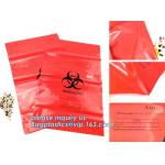 Medical Specimen Bag with k pounch, biohazard infectious waste bag/bio hazard medical waste bin liner, bagplastics for sale