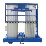 Insulative 12 Meters Lifting Height Quadruple Mast Aerial Work Platform 300Kg Load for sale