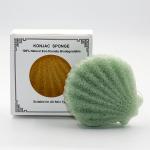 Large Shell Shaped Sponge Bamboo Charcoal Konjac Sponge For Acne for sale