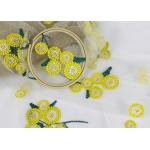 Beatiful Sunflower 3D Embroidered Lace Fabric For Wedding Garment Decoration for sale