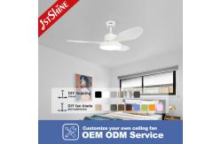 China 18 Watt LED Light Plastic Ceiling Fan Silent With Remote Control supplier