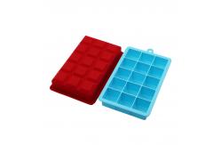 China Reusable Large Square 15 Cavity Silicone Ice Cube Mold supplier