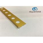 Bright Golden Aluminium Floor Transition Strip 2 Meter Length 1.0mm Thickness for sale